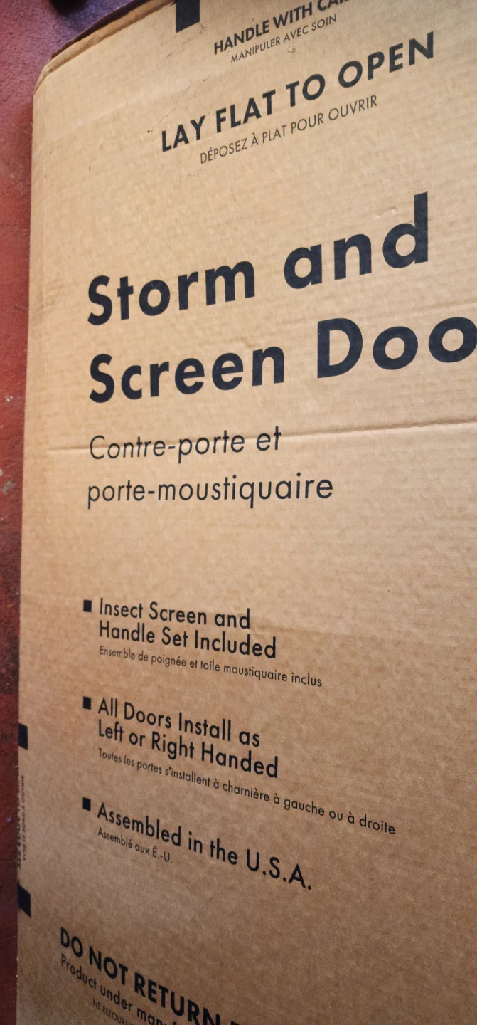 Storm Door 32"x80" NEW IN BOX, Self-storing glass - photo 5