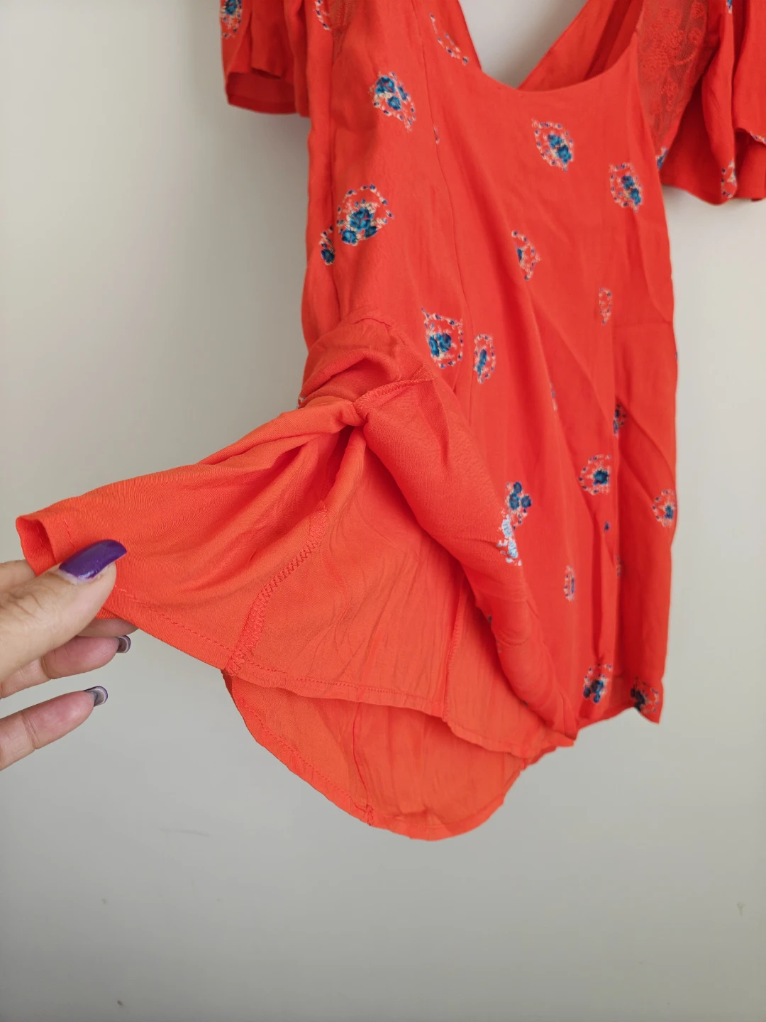 Free People Red Floral Mini Dress - photo 3