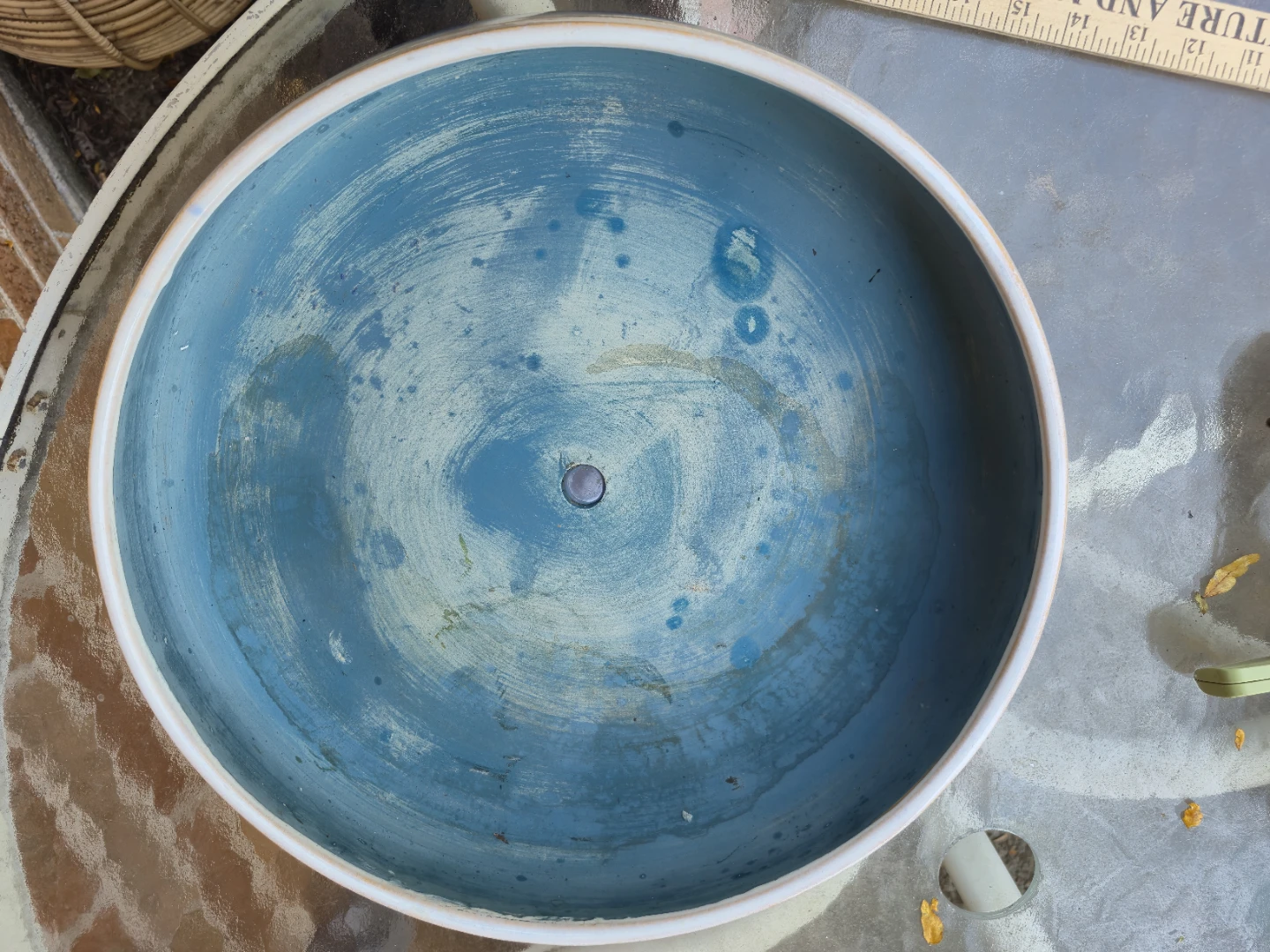 Blue Ceramic Planter Bowl - photo 4