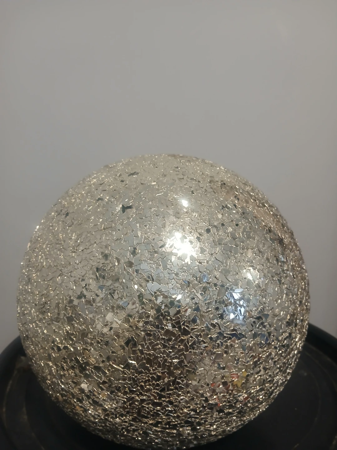 Decorative silver mosaic mirror ball