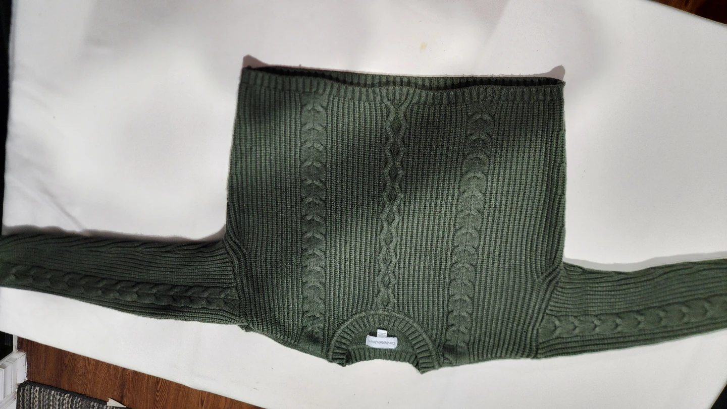 Calvin Klein Jeans Olive Cable Knit Sweater - photo 3