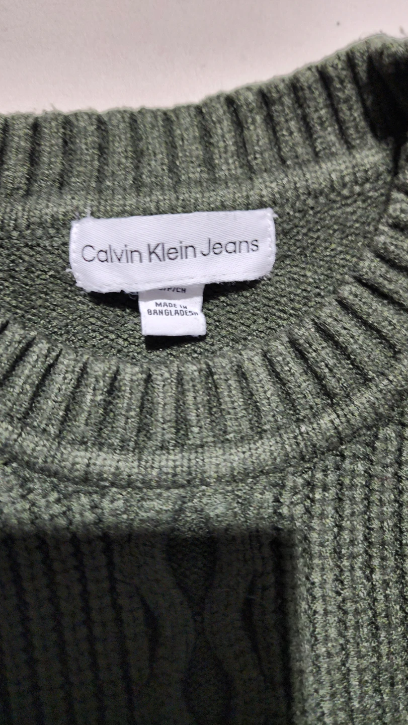 Calvin Klein Jeans Olive Cable Knit Sweater - photo 5