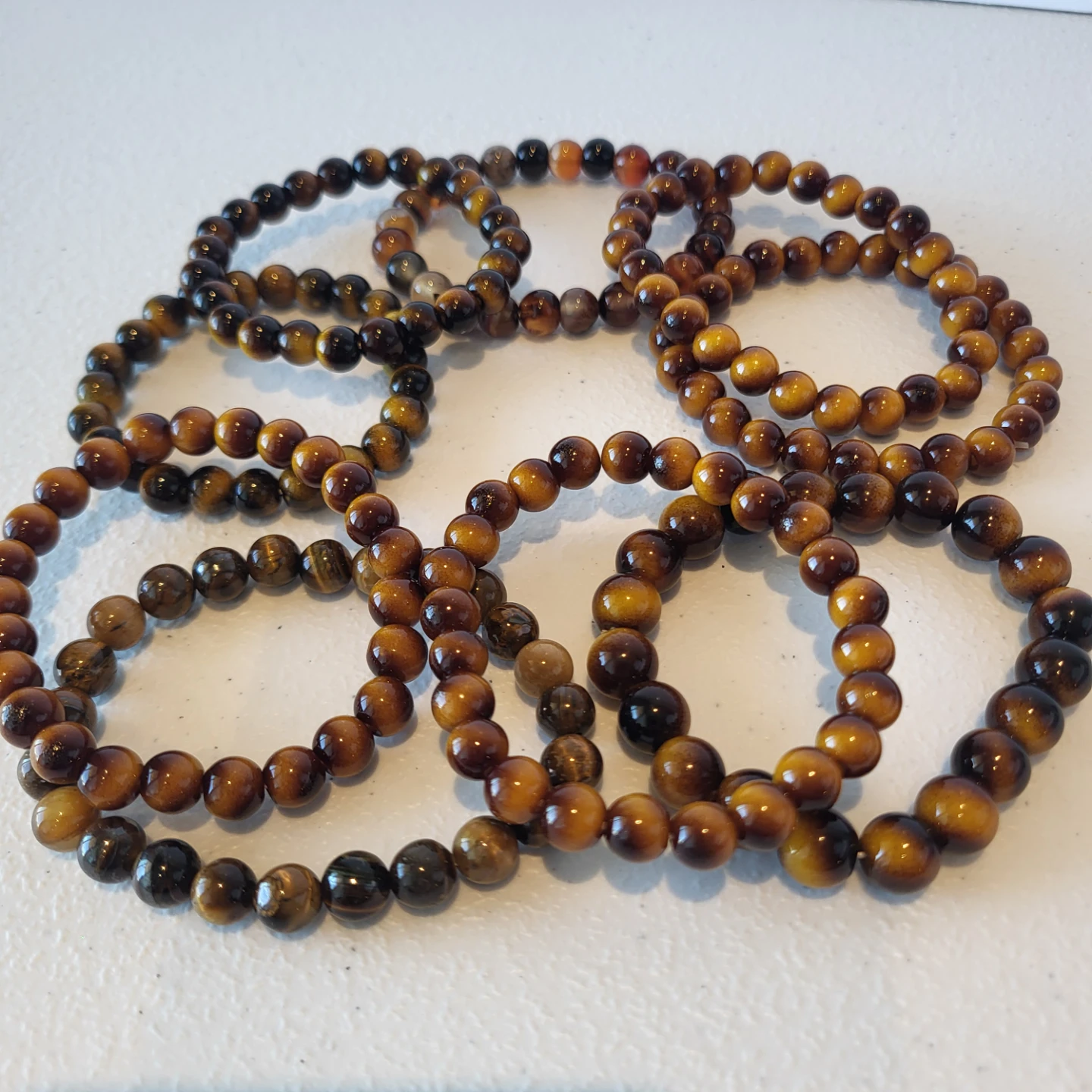 Men's Tiger Eye Stone Bead Bracelets - photo 2