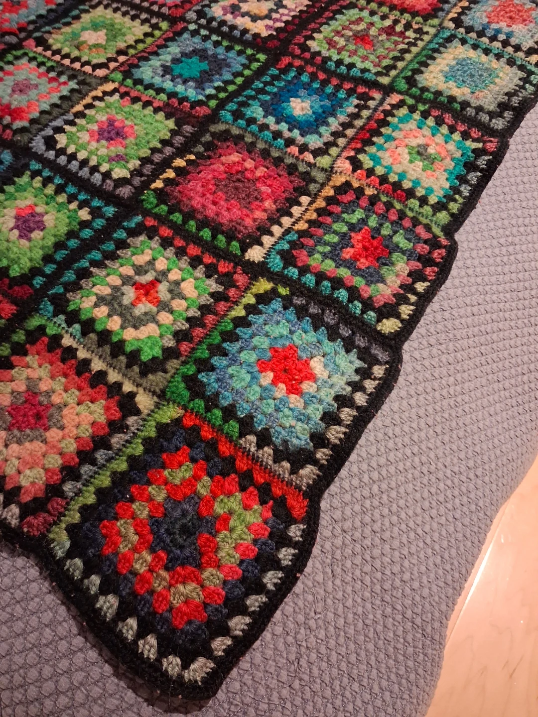 Handmade Crochet Granny Square Blanket - photo 2