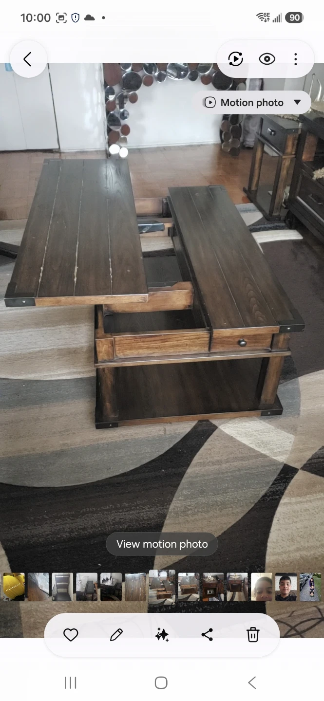 Rustic Wood Lift-Top Coffee Table - photo 2