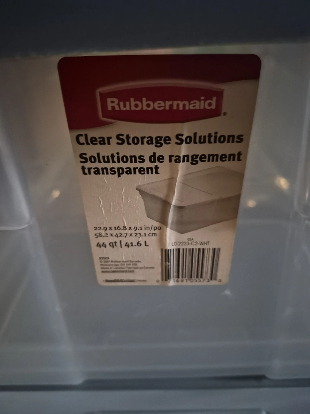 Rubbermaid 44 qt Clear Storage Bins - photo 5