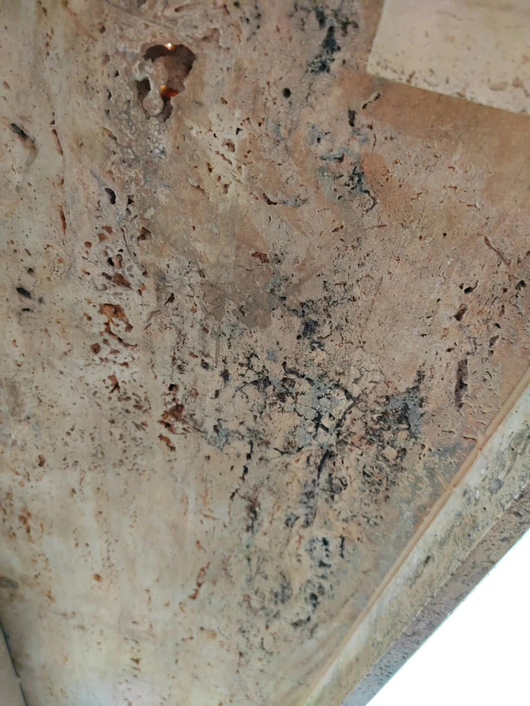 Travertine pedestal  table - photo 3