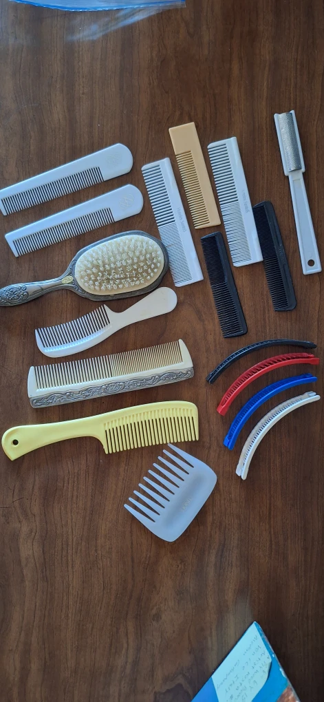Assorted Hair Combs and Brush Set