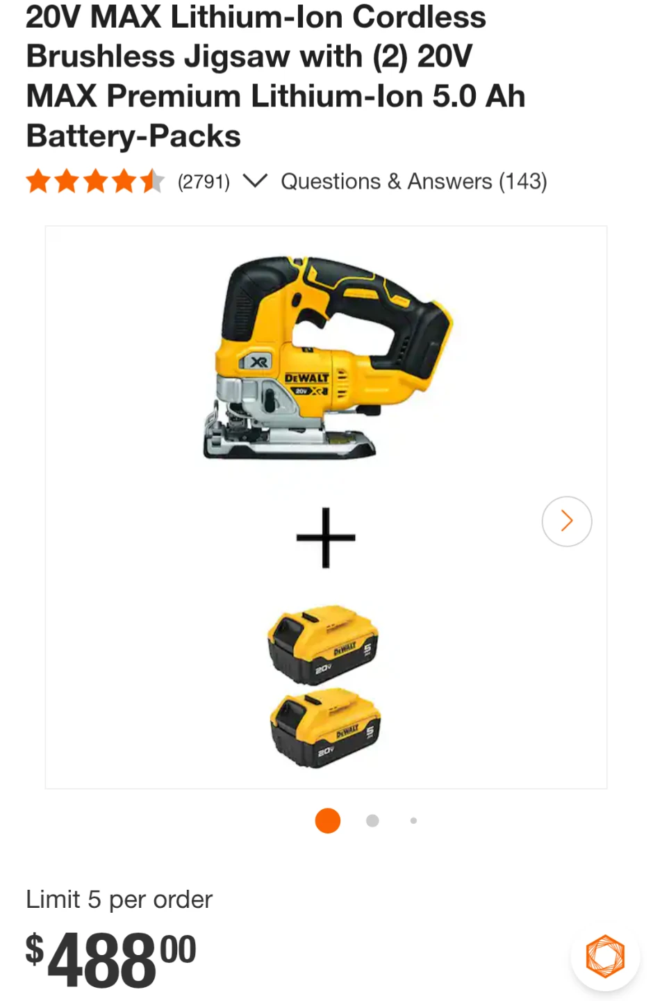 20V Max DeWalt XR Jigsaw PRO- Combo Kit - photo 2