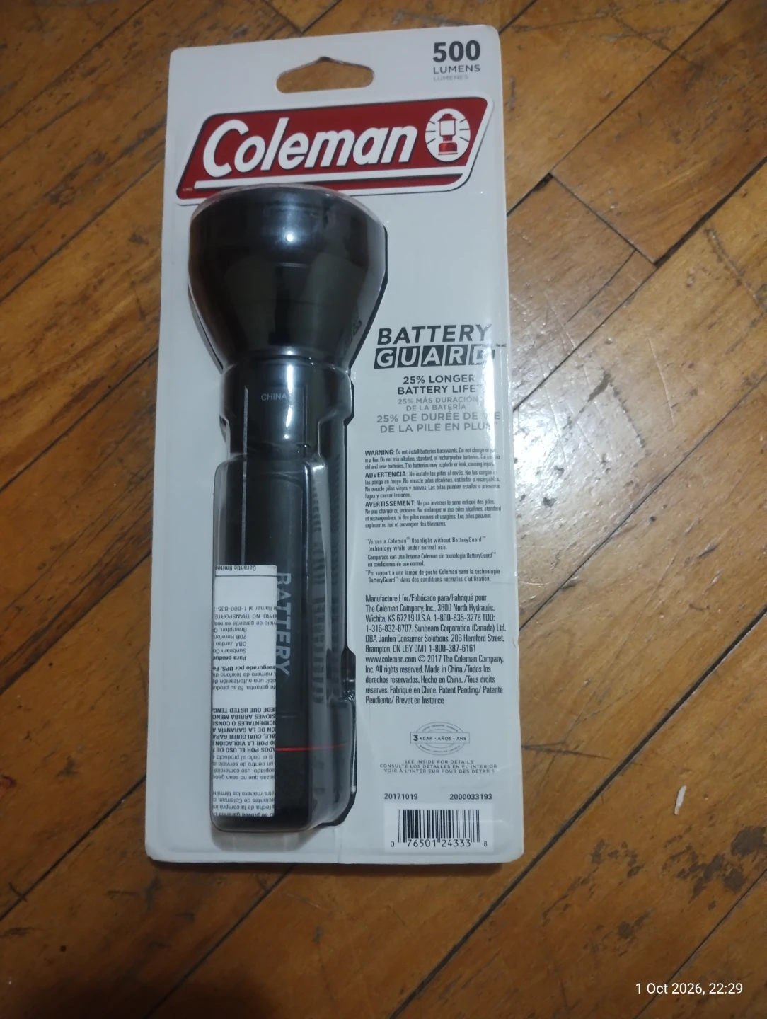 Brand New Coleman BatteryGuard LED Flashlight – Sealed - photo 2