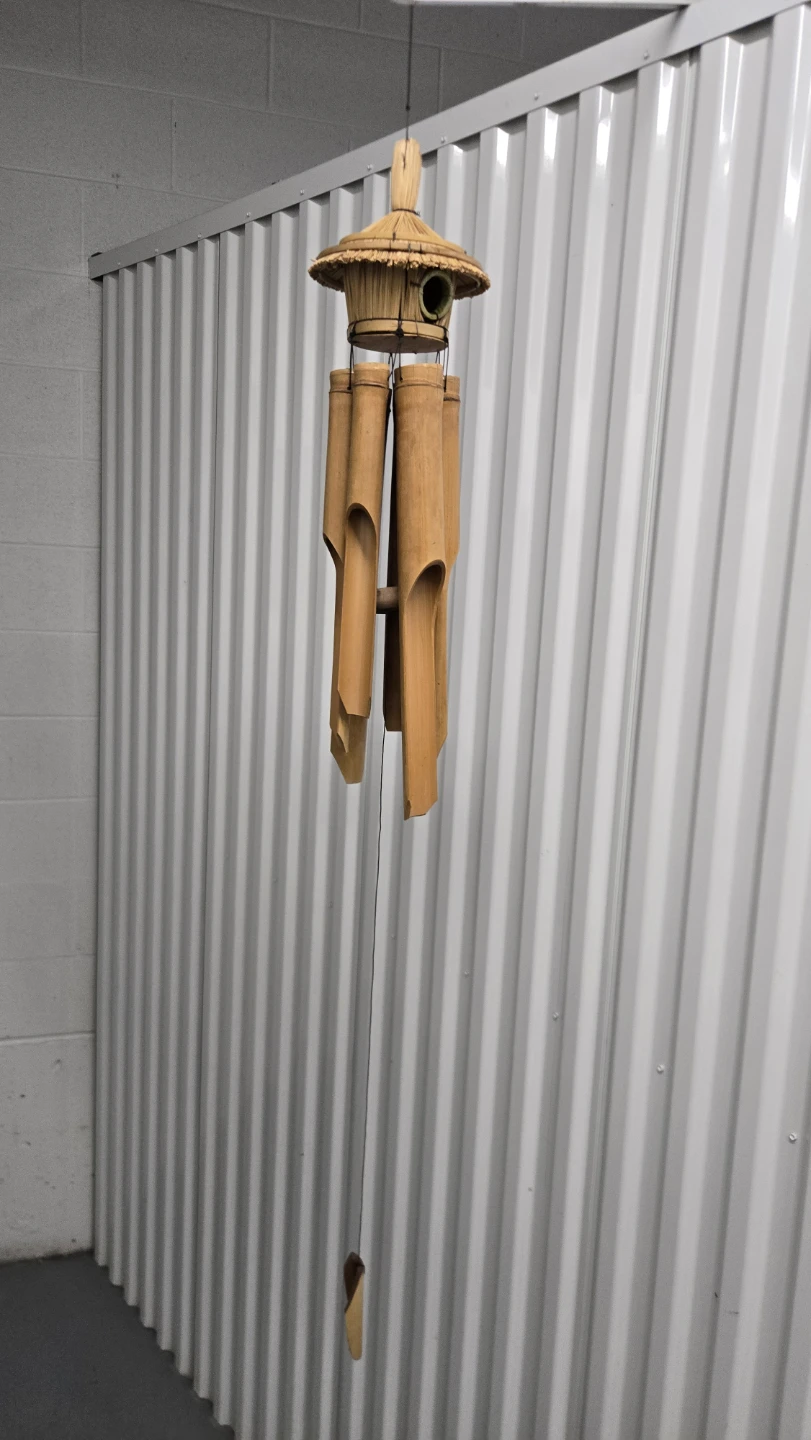 Bamboo Pagoda Hanging Wind Chime, Brown Asian Style