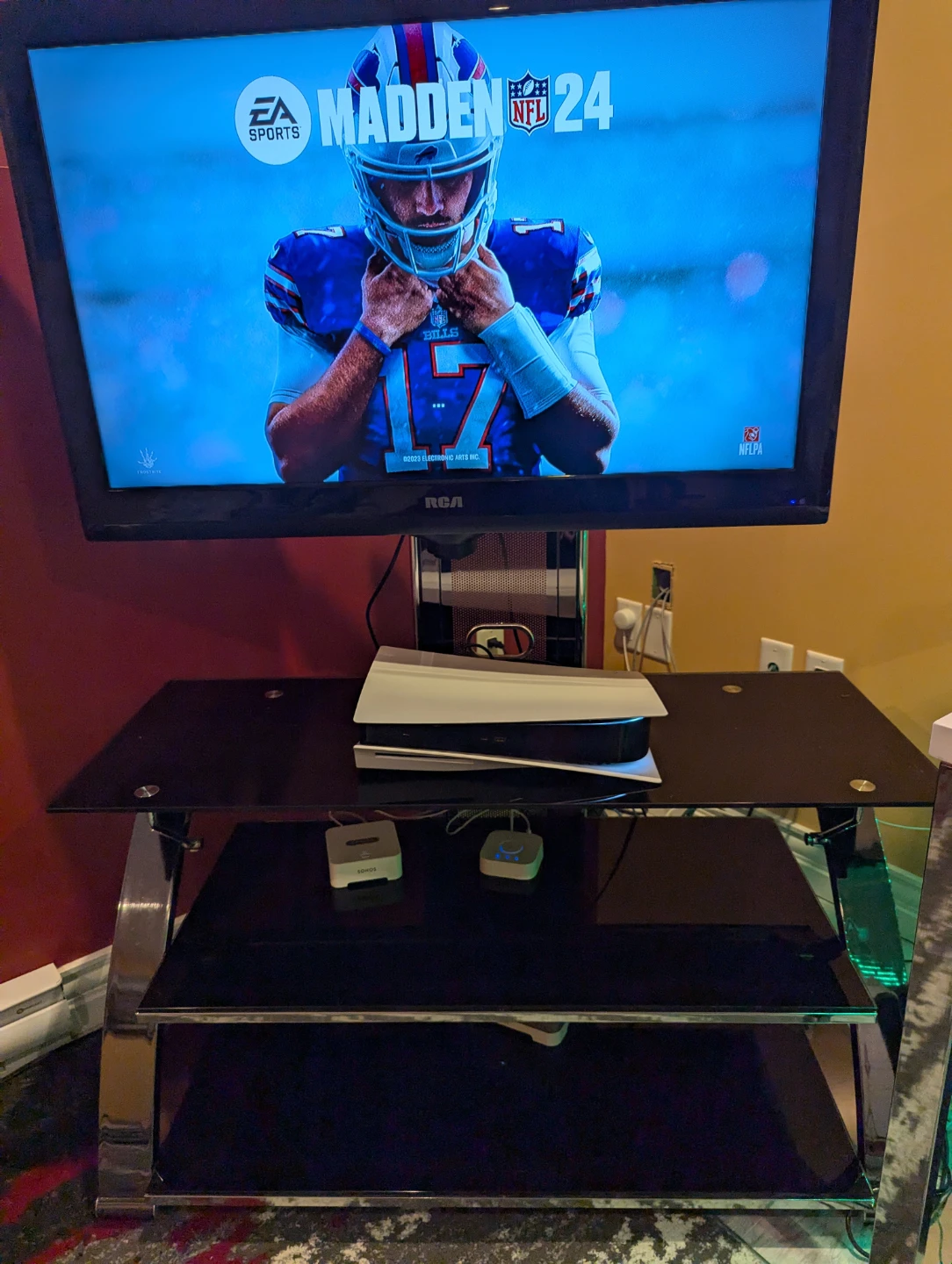 Black Glass TV Stand