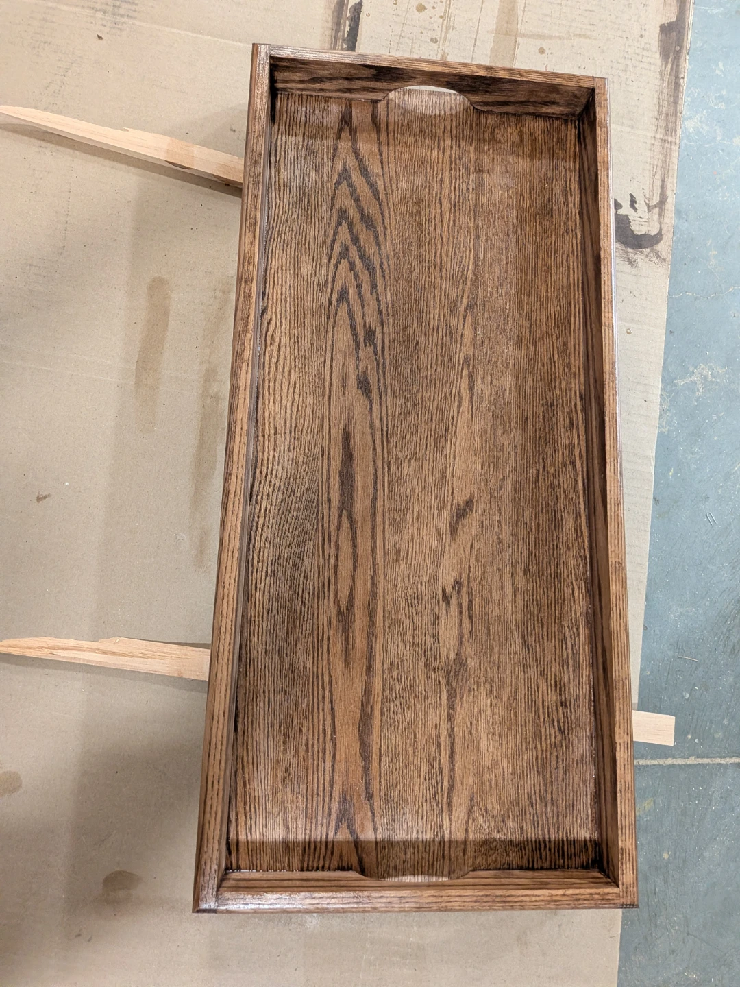 Handcrafted Stained Wood Serving Tray - photo 3