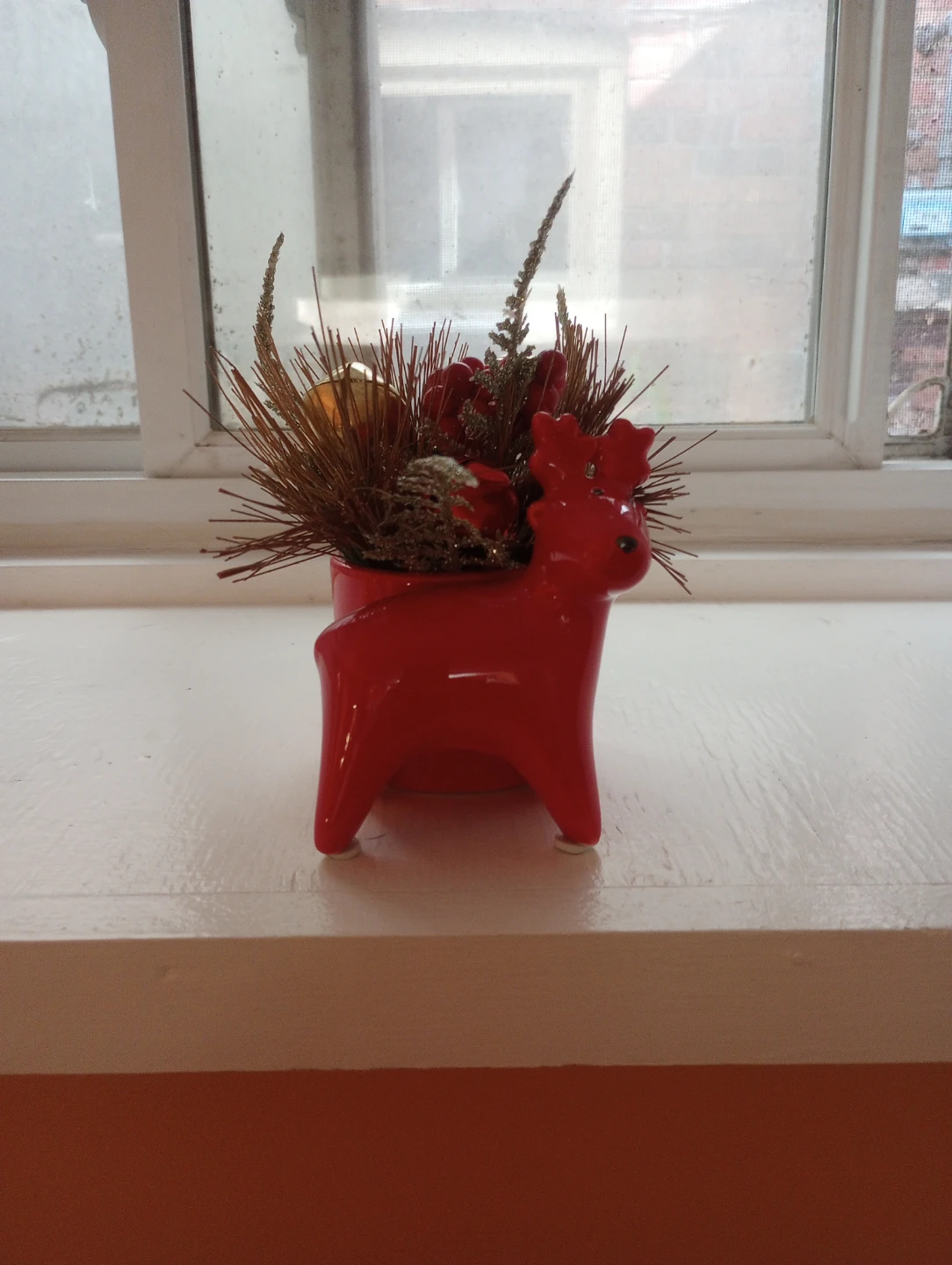 Ceramic Christmas Reindeer Ornament