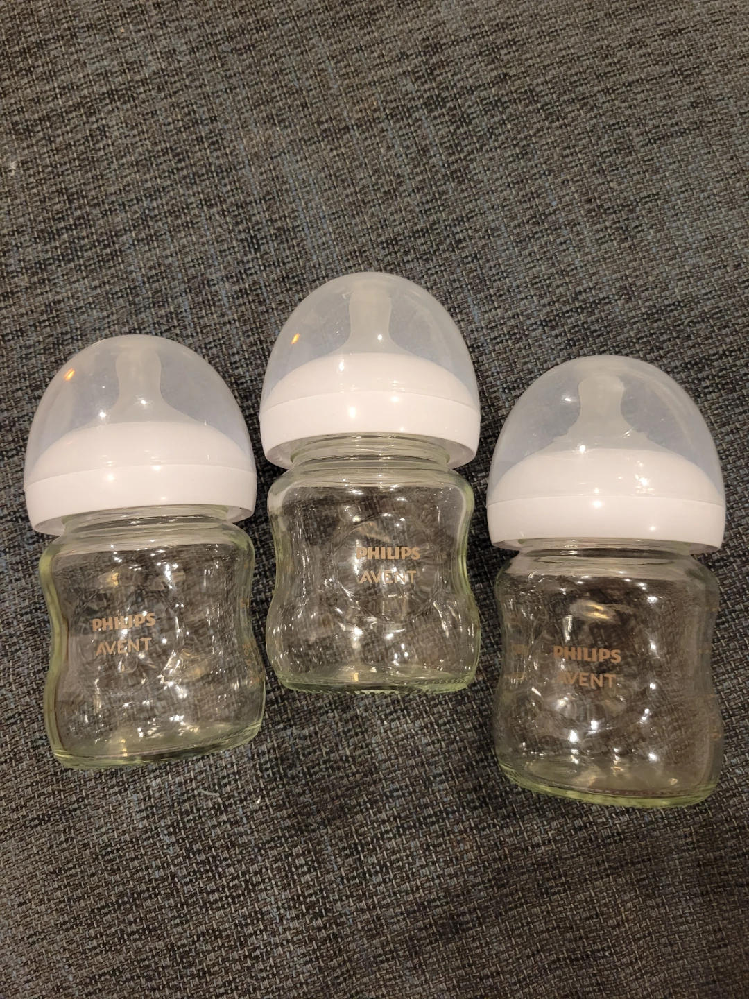 3 Philips Avent Glass Baby Bottles