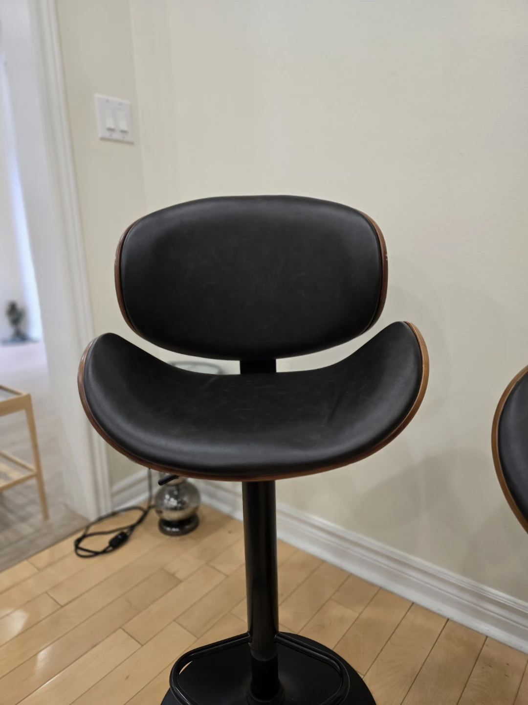 Set of Two Adjustable Swivel Bar Stools - photo 4