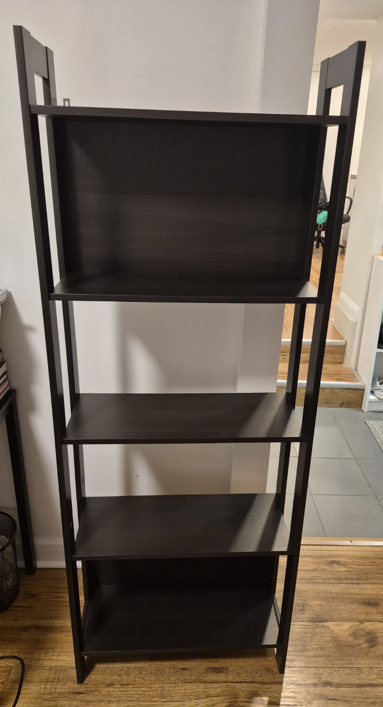 Dark Brown 4-Shelf Bookshelf / Shelving Unit