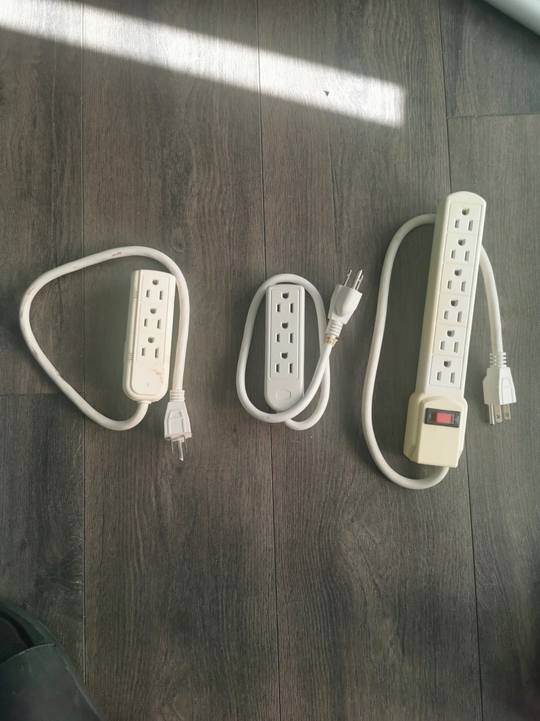Set of 3 White Power Strips