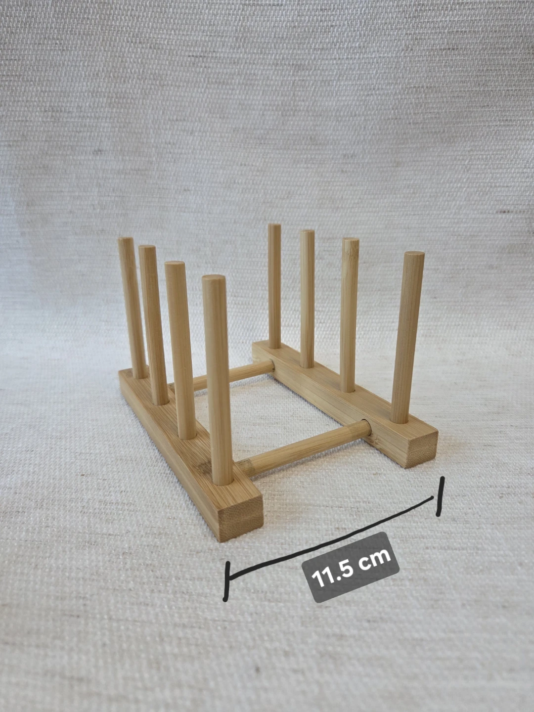 Set of 4 Bamboo Rack Stands with 3 Slots - photo 3