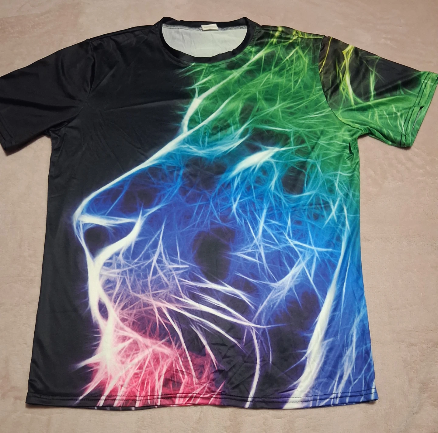 Neon Lion Graphic T-Shirt