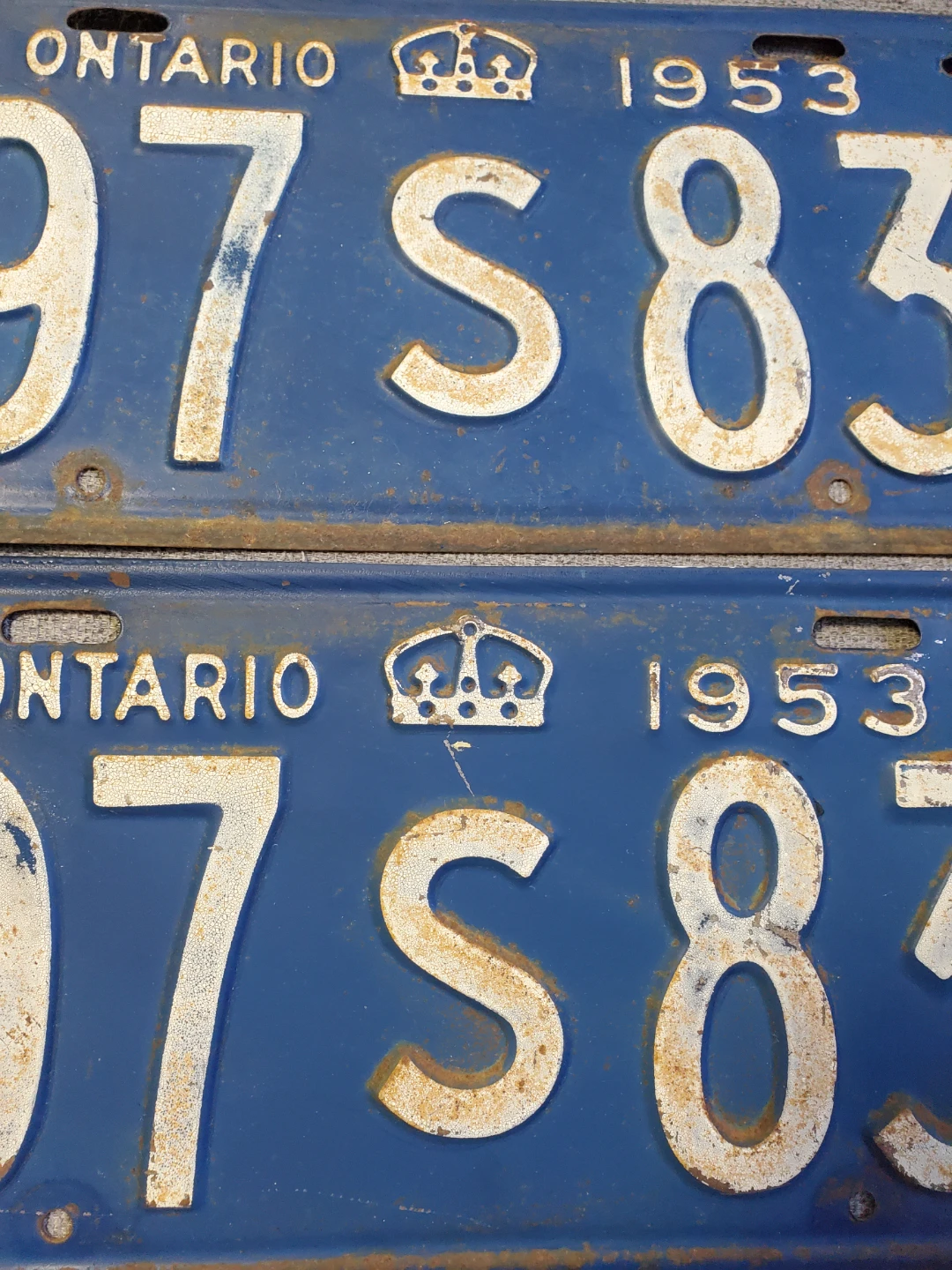 Pair of 1953 Ontario License Plates - photo 3
