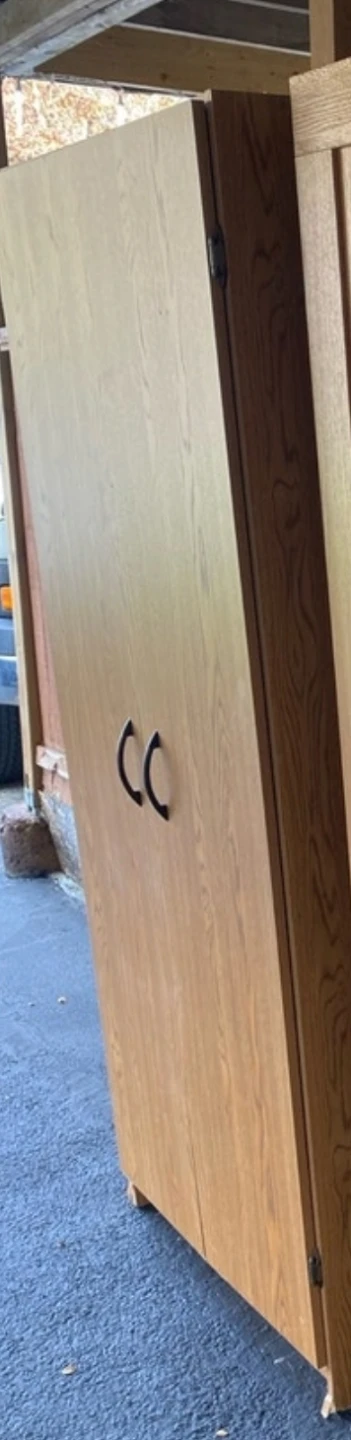Oak-Look Two-Door Wardrobe
