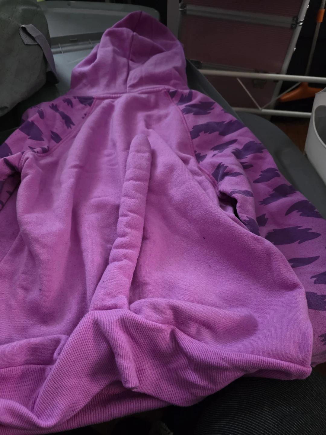 Halloween Purple Cat Character Hoodie - photo 2