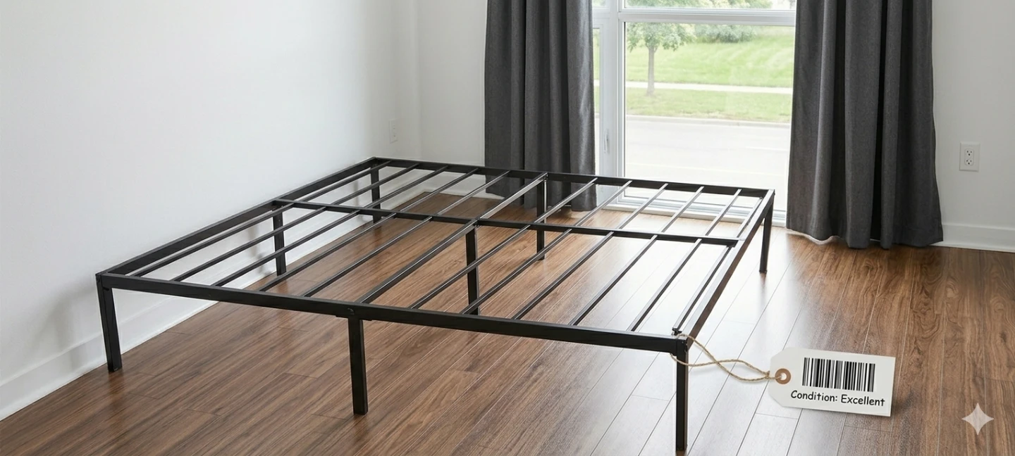 Black Metal Bed Frame – Good Condition