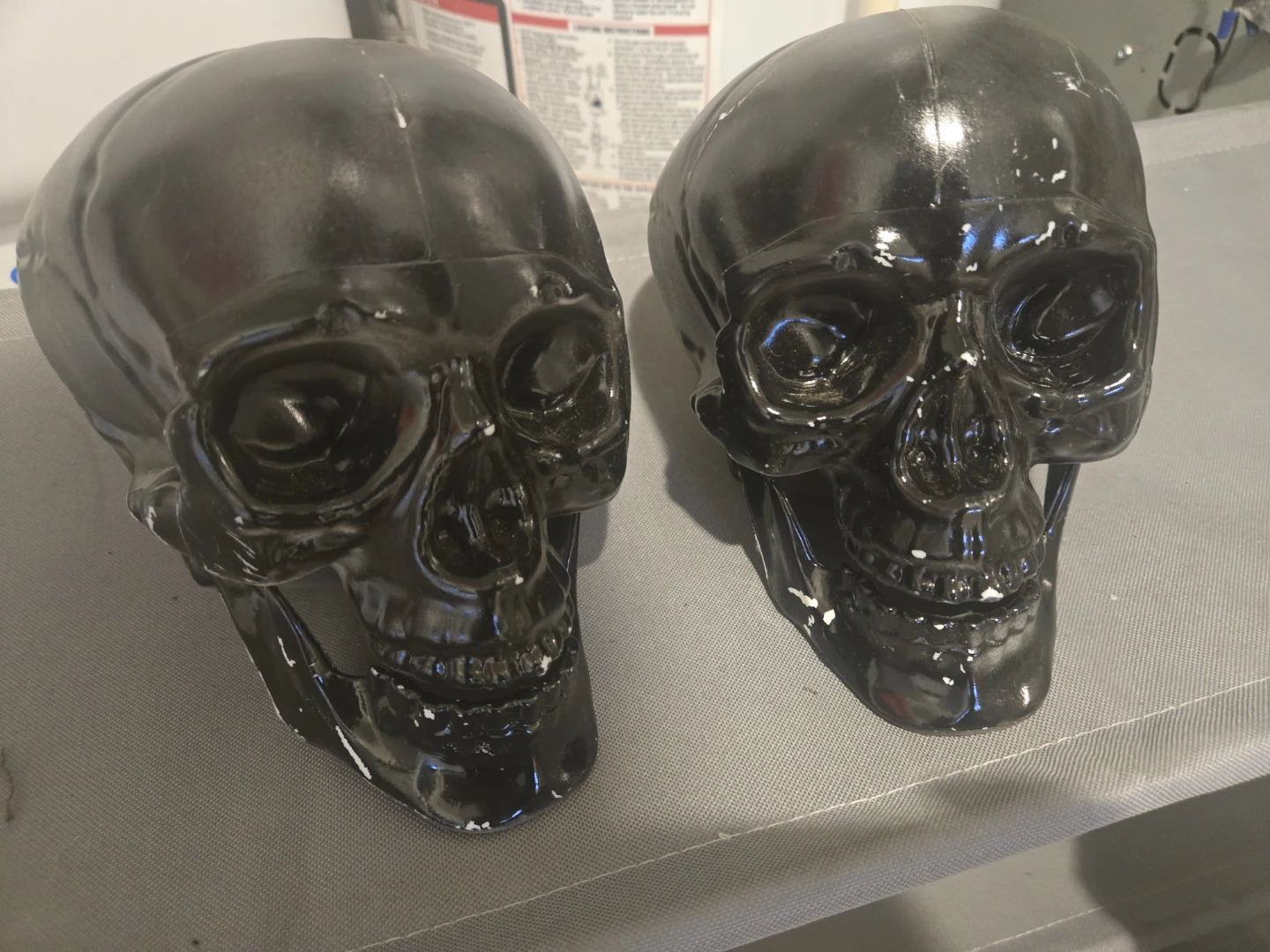 Two Black Skull Decorations