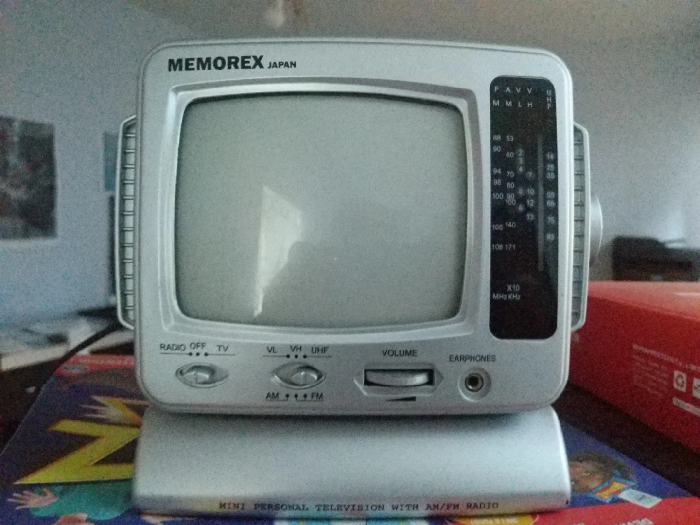 Black and white vintage tv