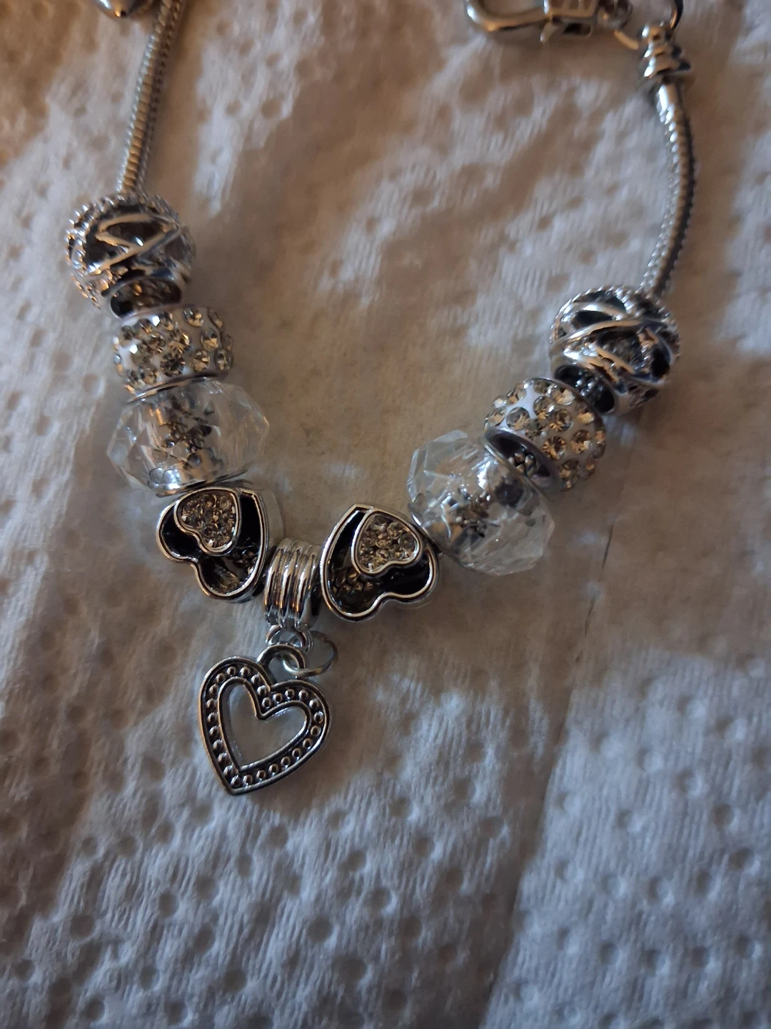 Heart Charm Bracelet and Earring Set - photo 2