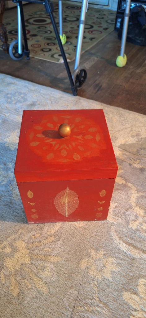 Red Decorative Wooden Box