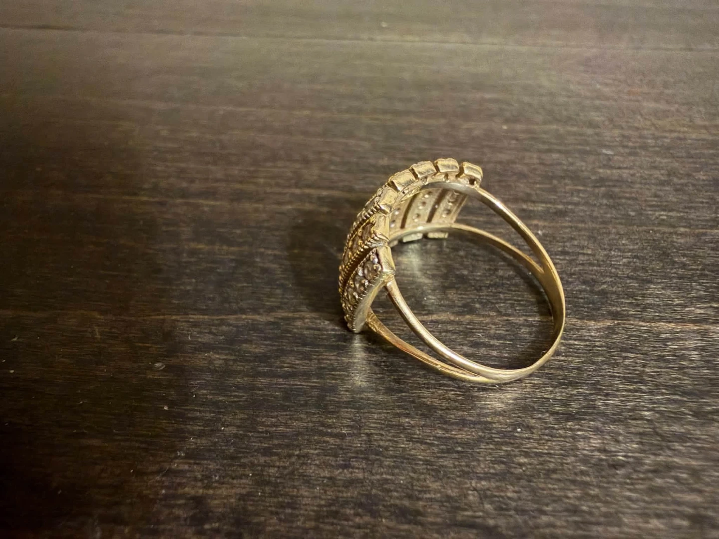 14k two tone (white & yellow) gold ring