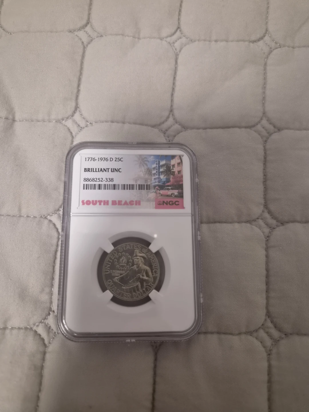 2X 1776-1976 D Bicentennial Quarter NGC South Beach - photo 2