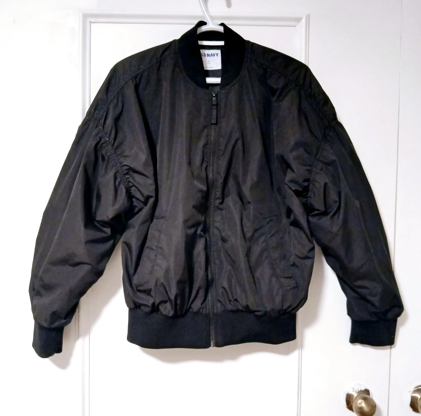 Women Medium Old Navy Black Bomber Jacket