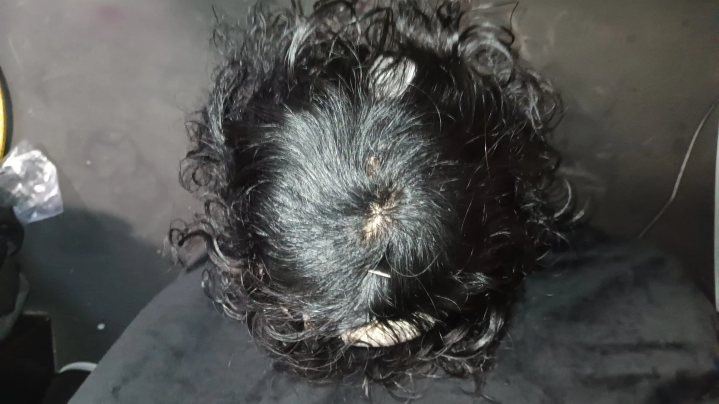Black Wavy Human Hair Topper - photo 4