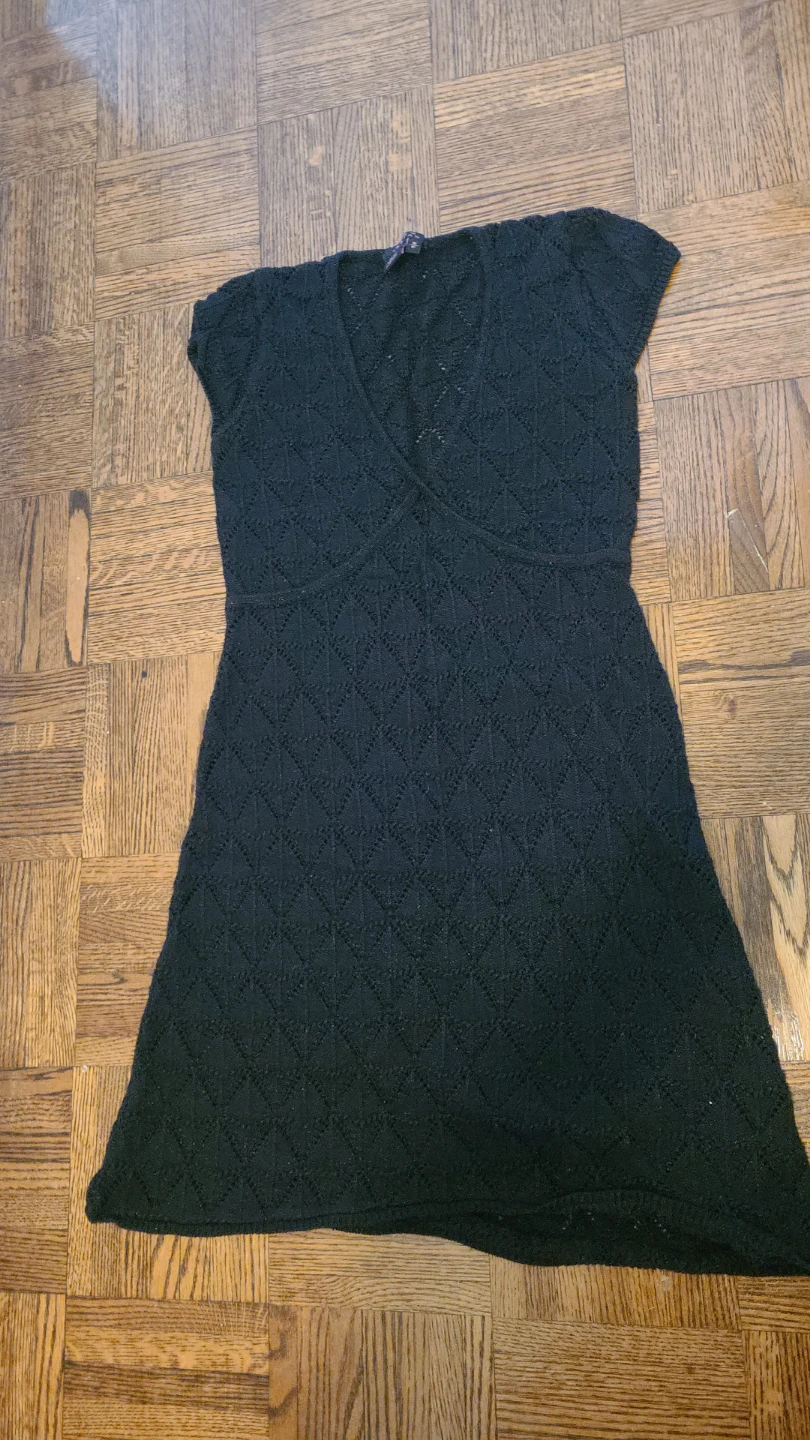 Black knit dress by Pink Tartan