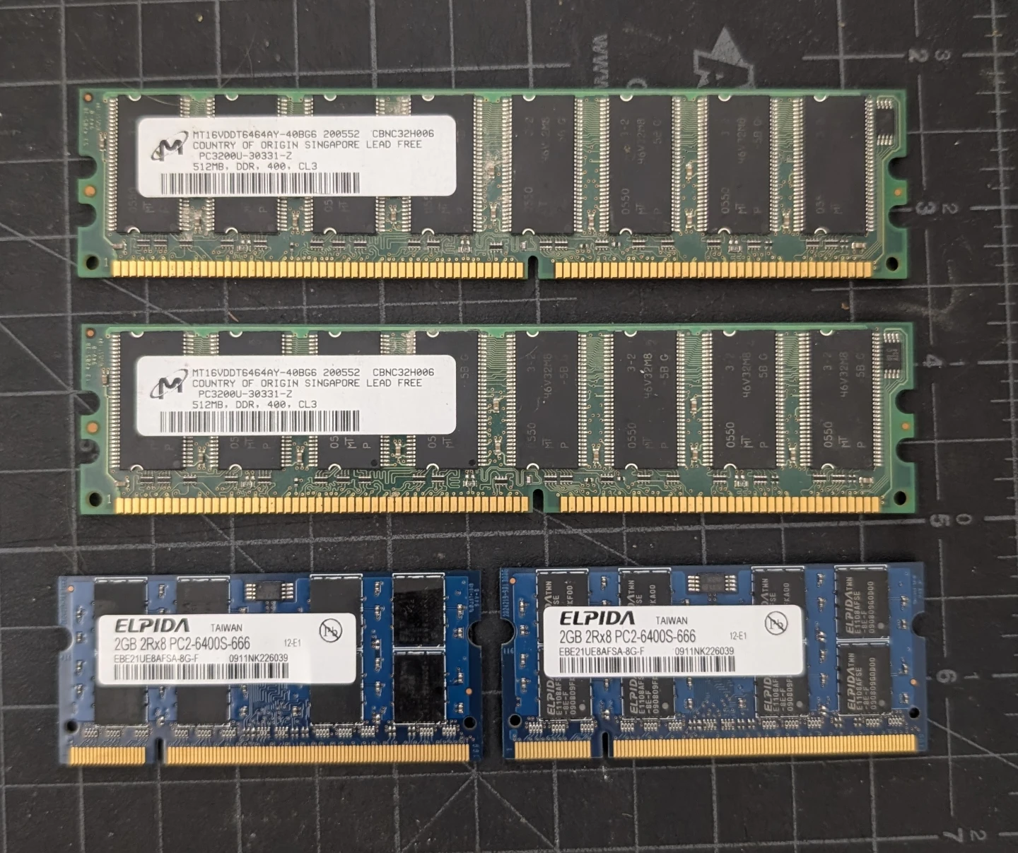 Assorted Computer RAM Modules