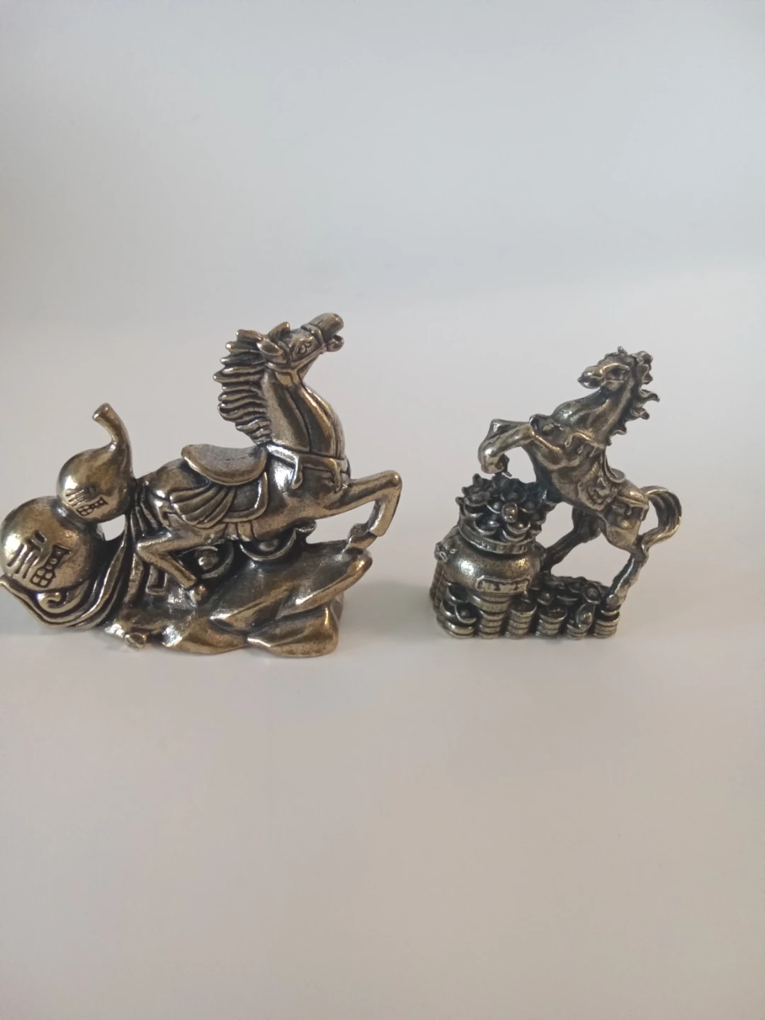 Set of Two Brass Horse Figurines - photo 2