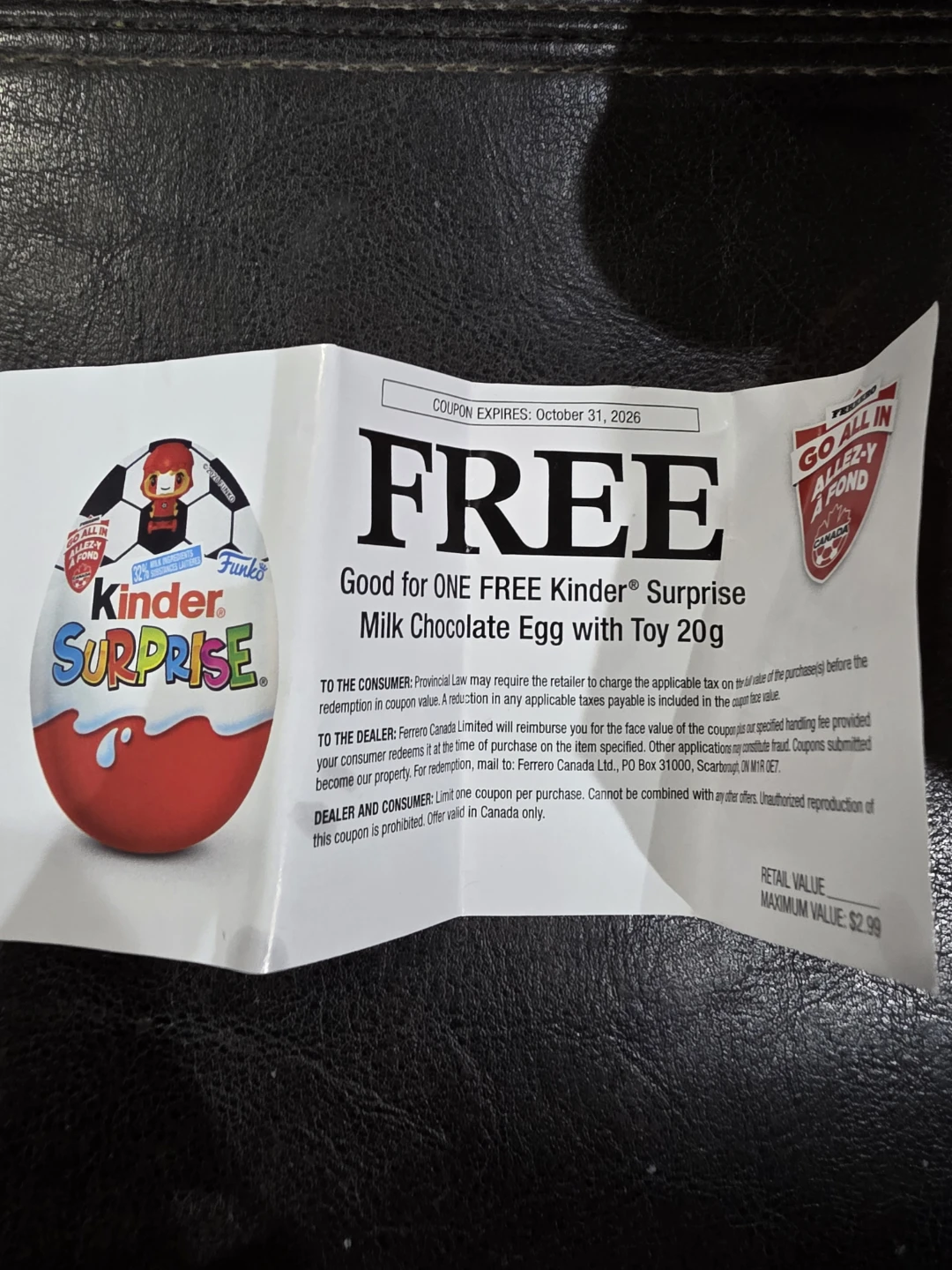 Kinder Surprise Coupon