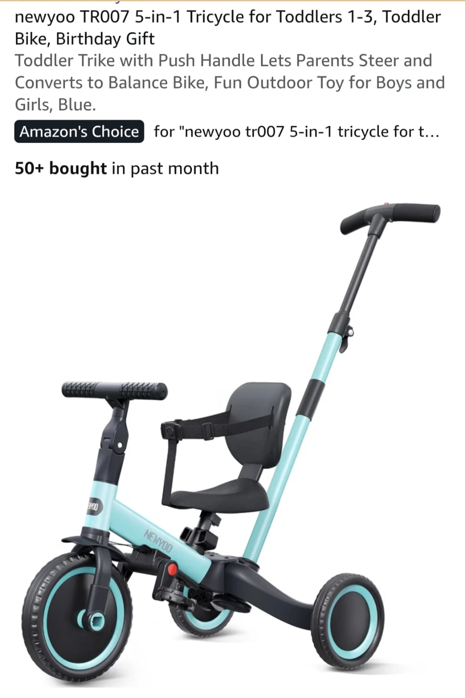Newyoo 5-in-1 Toddler Tricycle