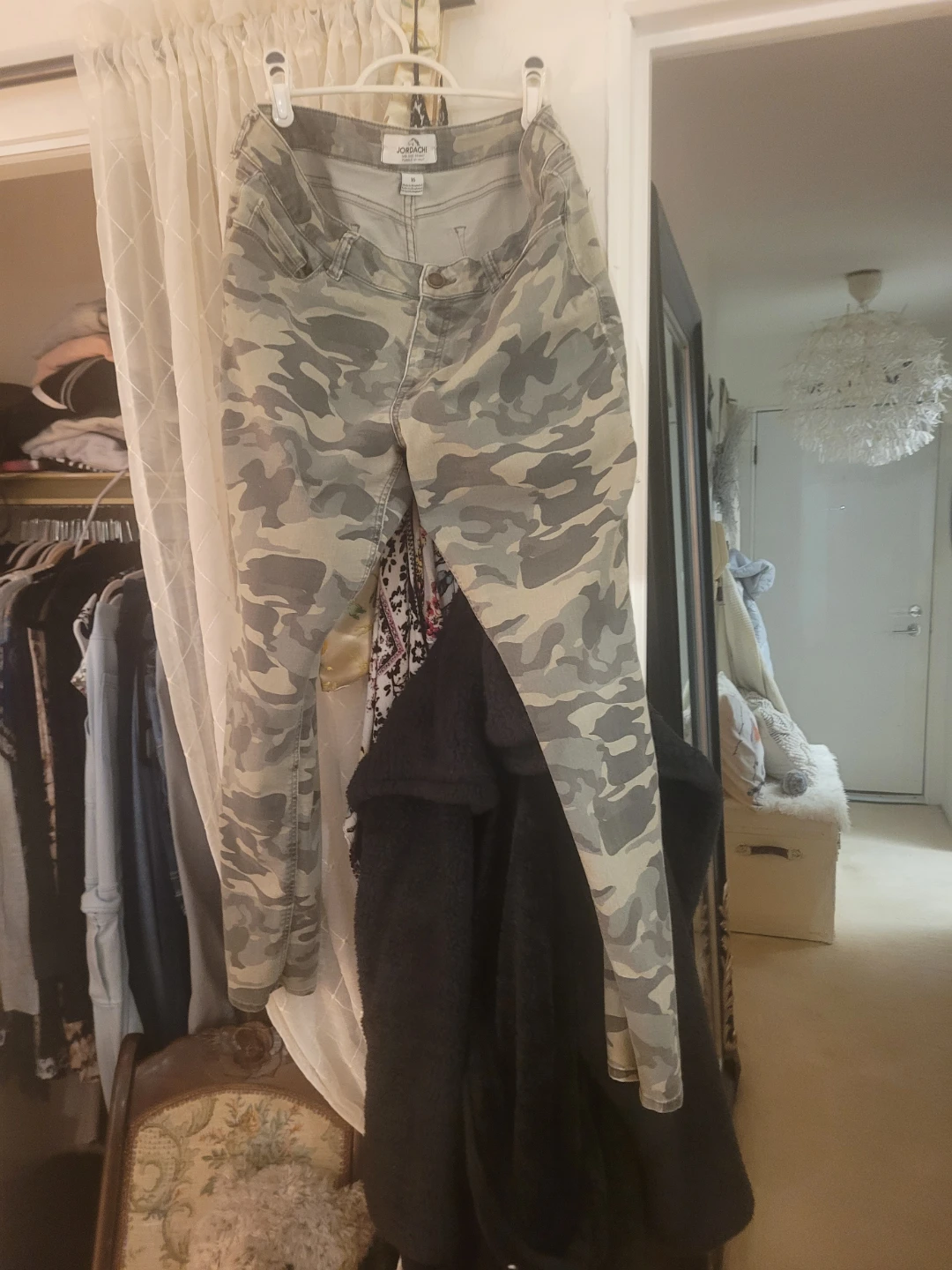 Jordache Camo Mid Rise Skinny Jeans