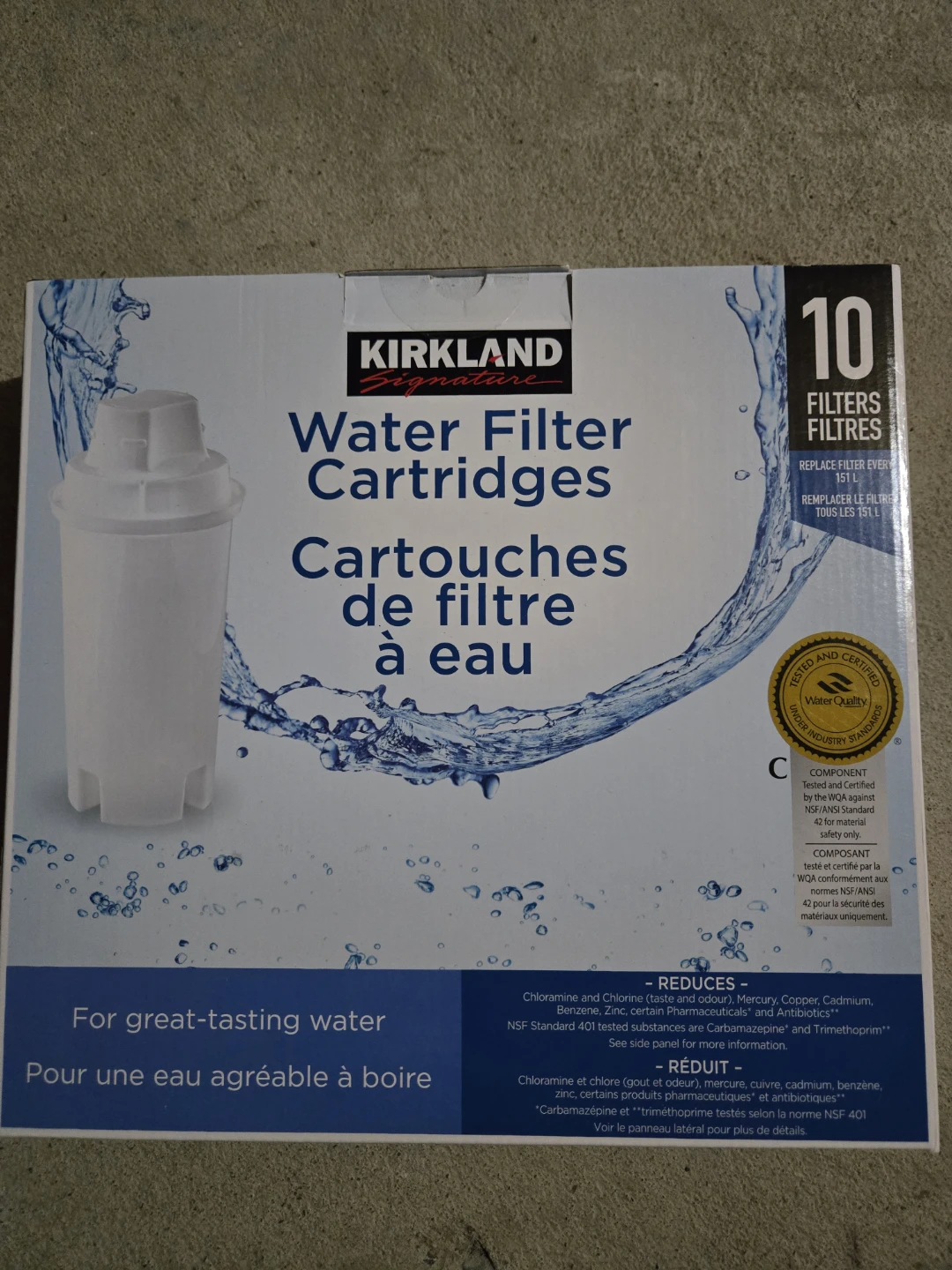 Kirkland Signature Water Filter Cartridges - 10 Pack