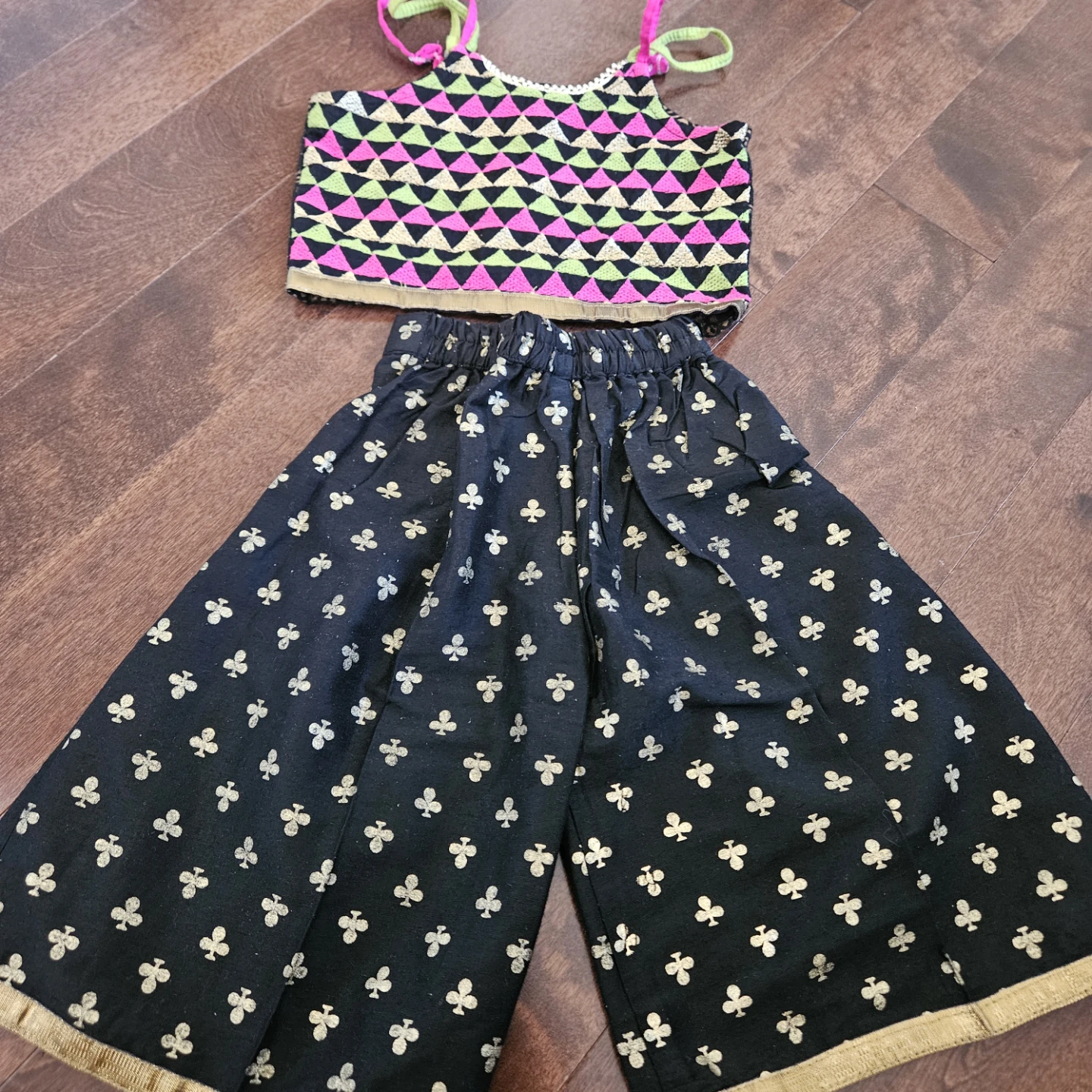 Girls ethnic crop top and palazzo set size 6-12month - photo 4