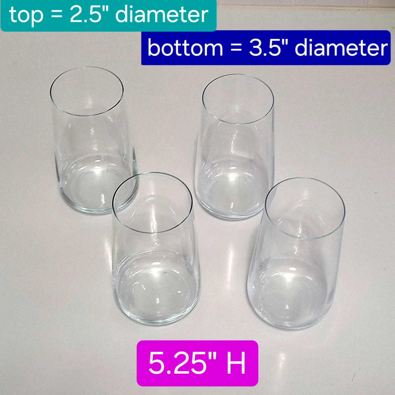 Drinking Glasses set of 4 - NEW - photo 2