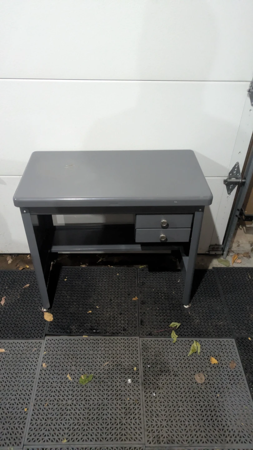 WW2 French Resistance Steel Desk