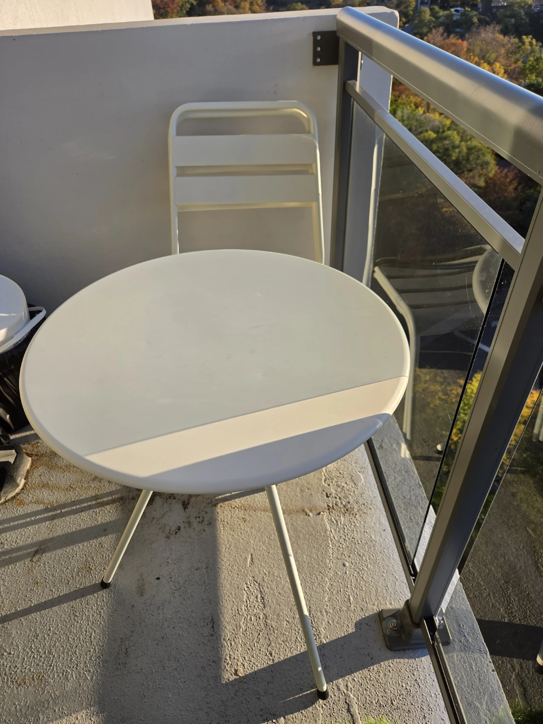 White Metal Bistro Set - photo 3
