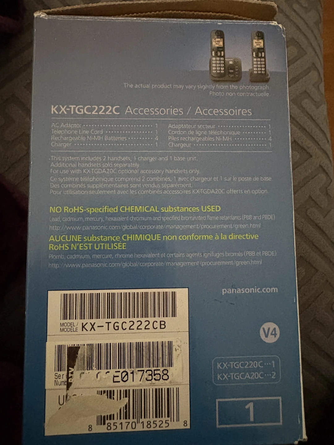 Panasonic KX-TGC222C Digital Cordless Phone System - photo 3