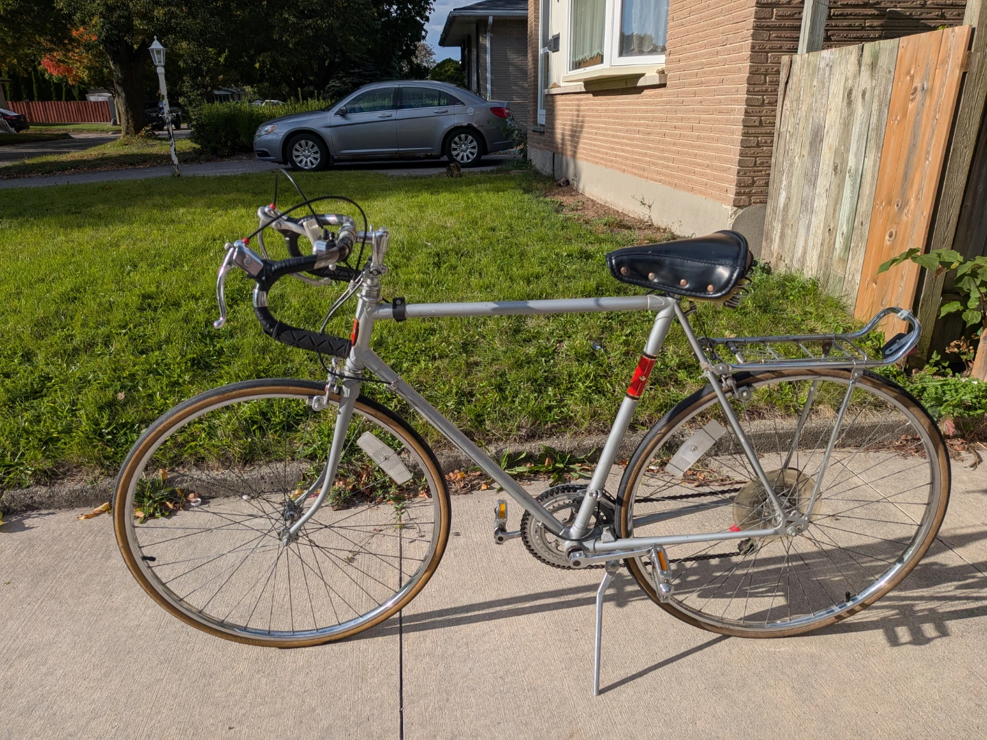 Vintage Road Bike Silver - photo 2