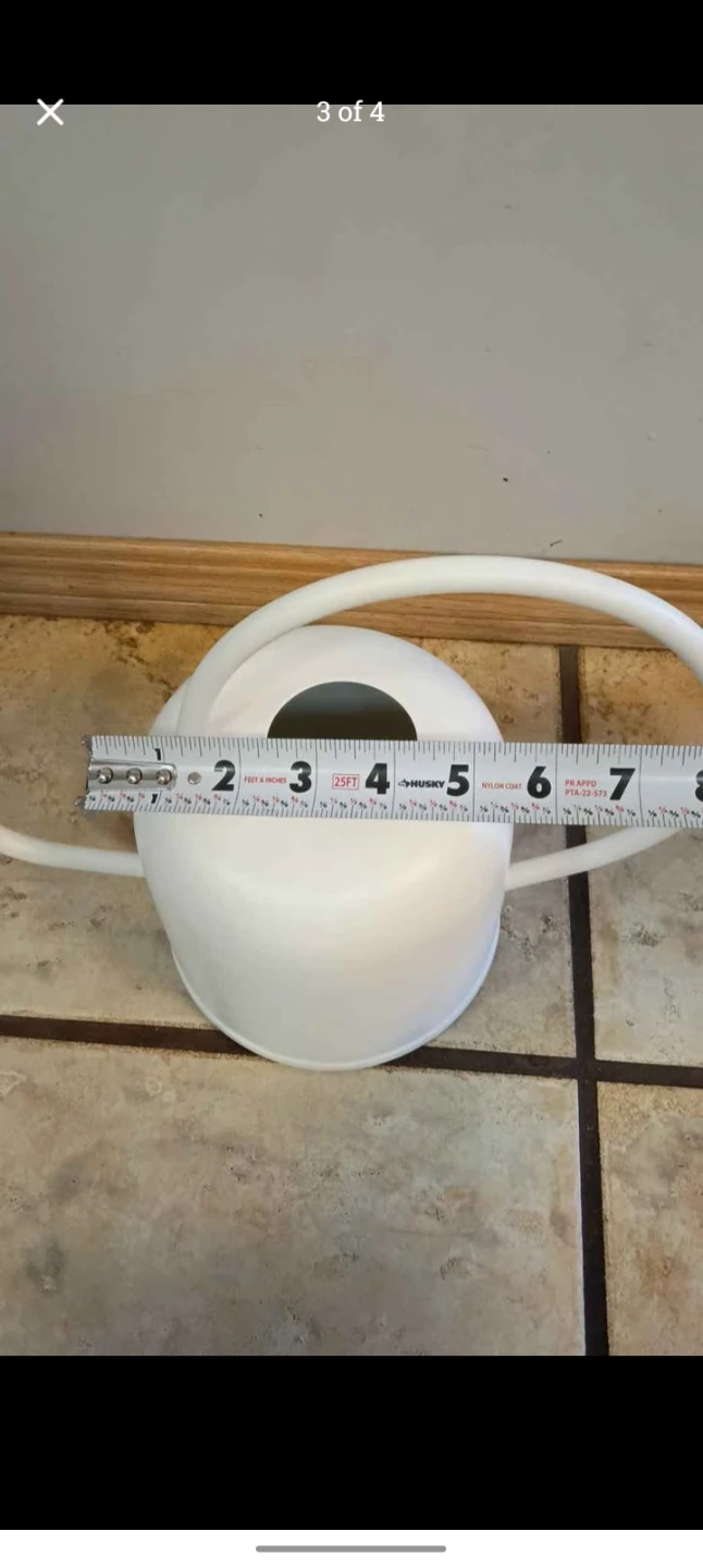 White metal watering can - photo 3